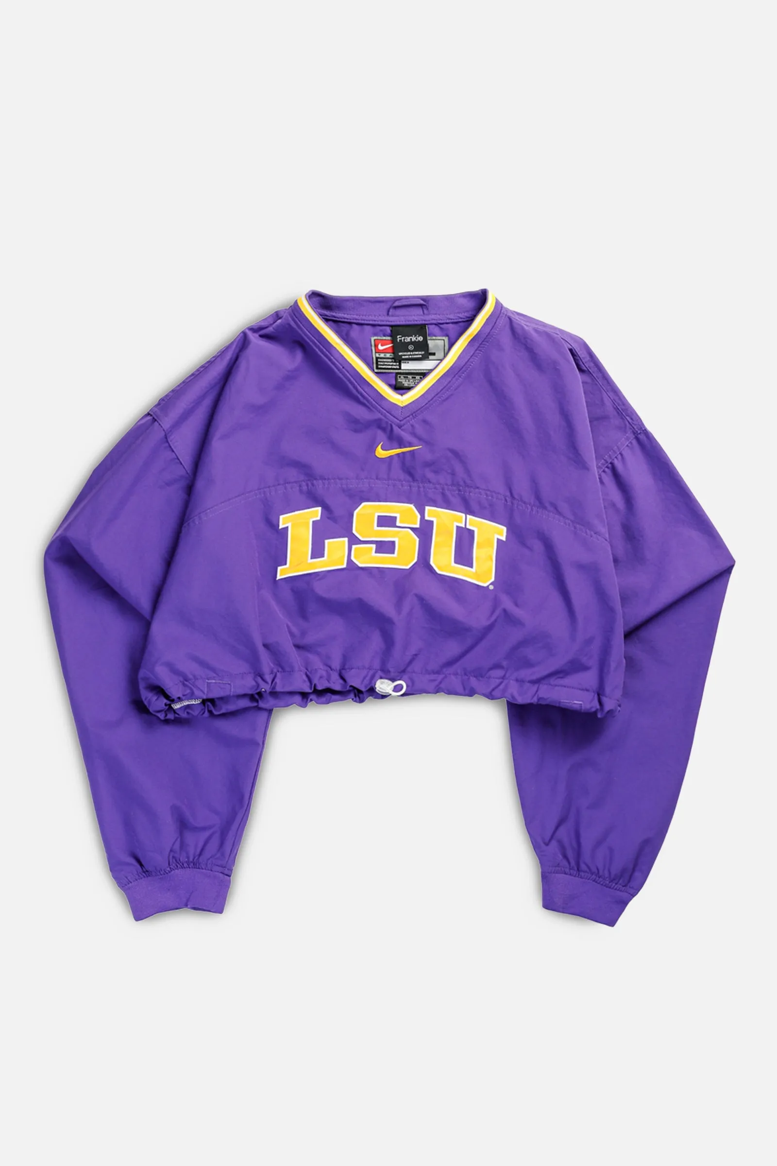 Rework Nike Crop LSU Pullover Windbreaker - XL