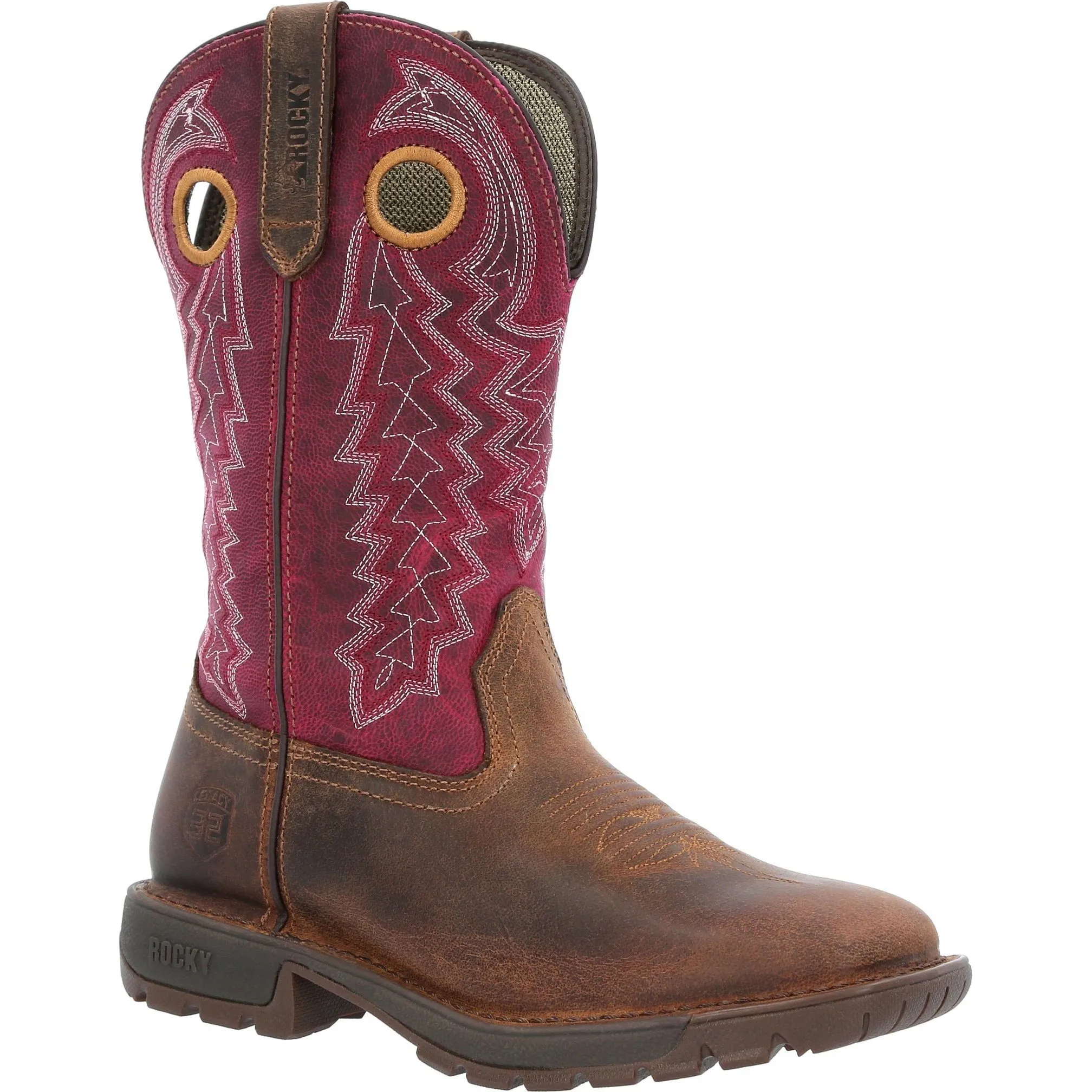 Rocky Women's Legacy 32 11" Square Toe Western Boot - Brown - RKW0357