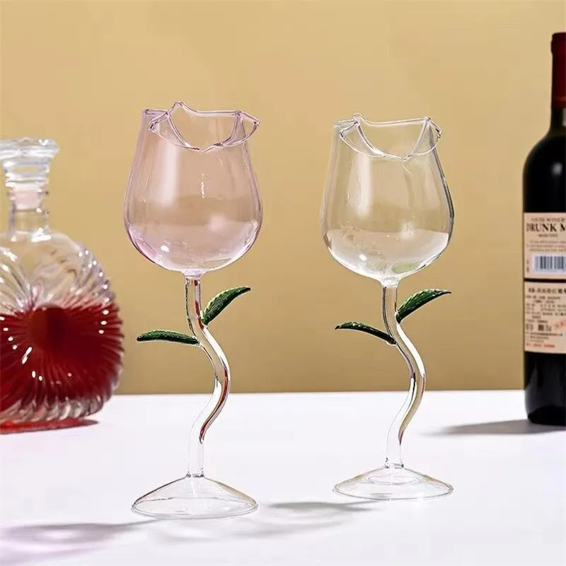 Rose Flower Wine Glass Goblet - Kimi