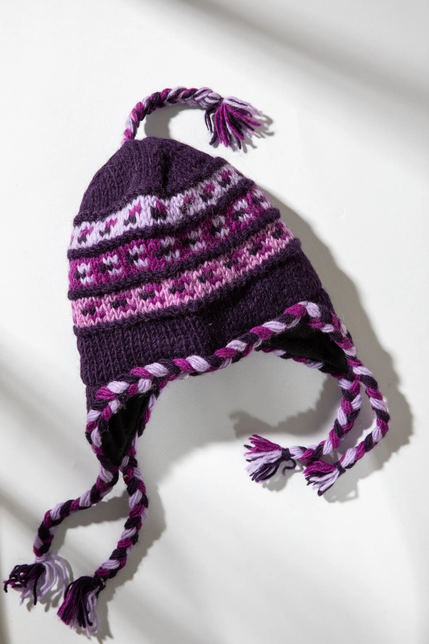 Tasseled Wool Kids' Earflap Hat