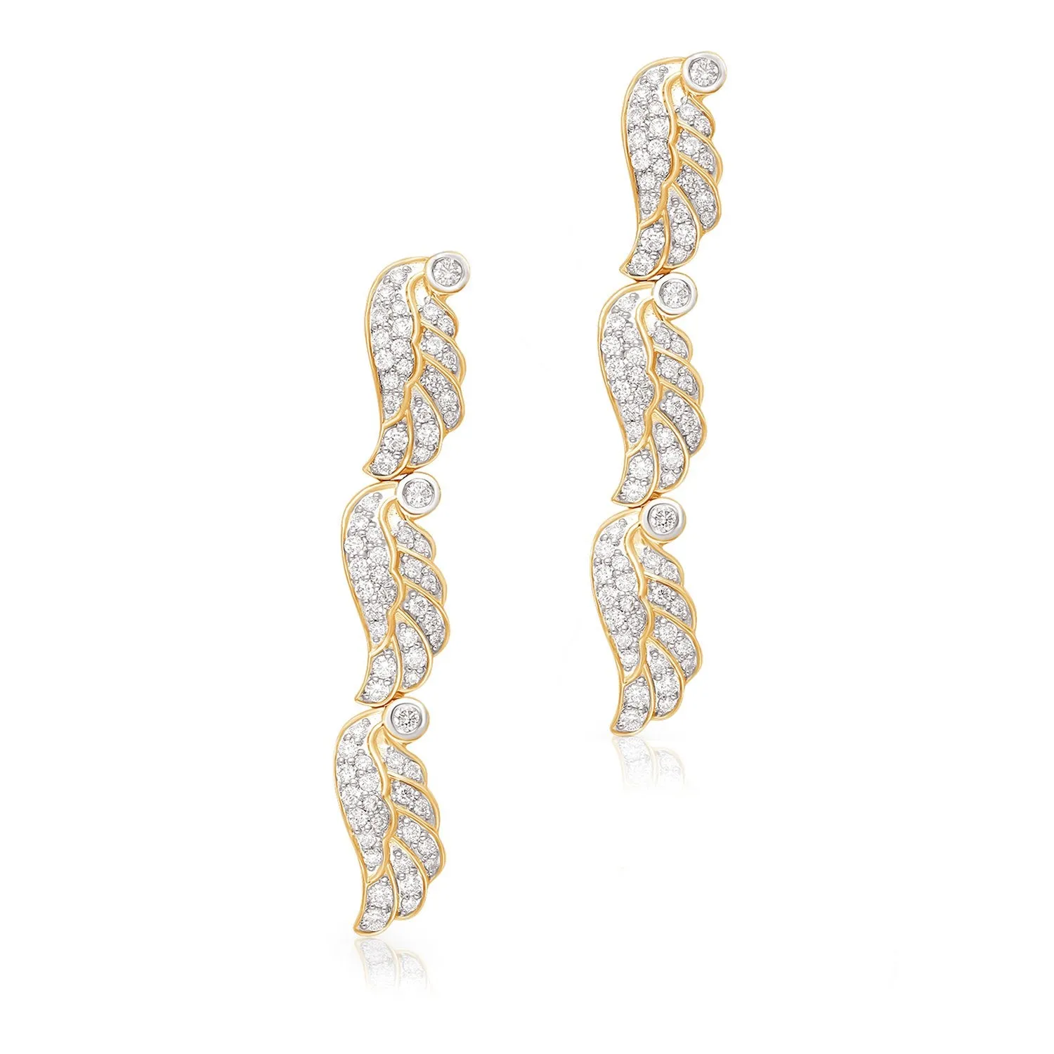 Yellow Gold Diamond Griffiness Earrings