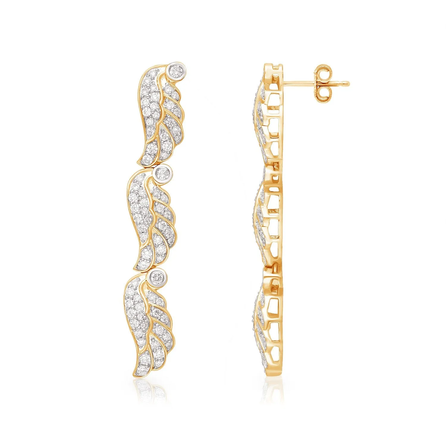 Yellow Gold Diamond Griffiness Earrings