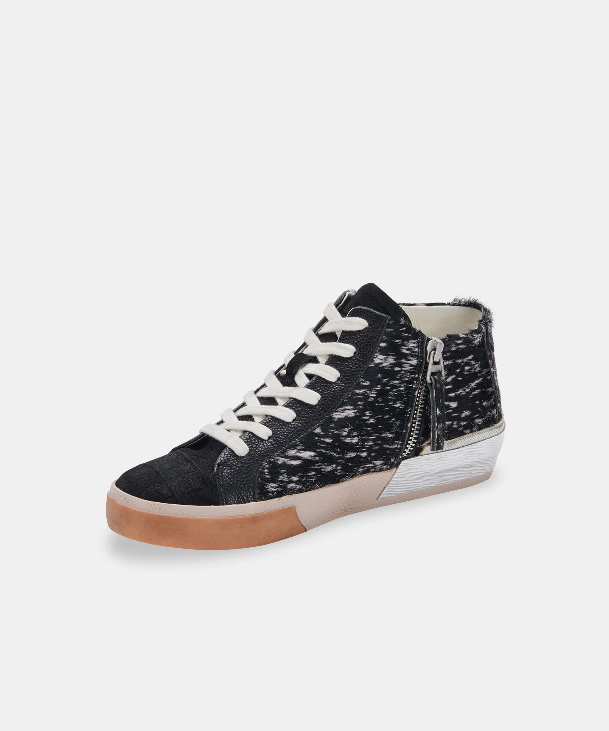 ZOEL SNEAKERS BLACK SPOTTED CALF HAIR re:vita