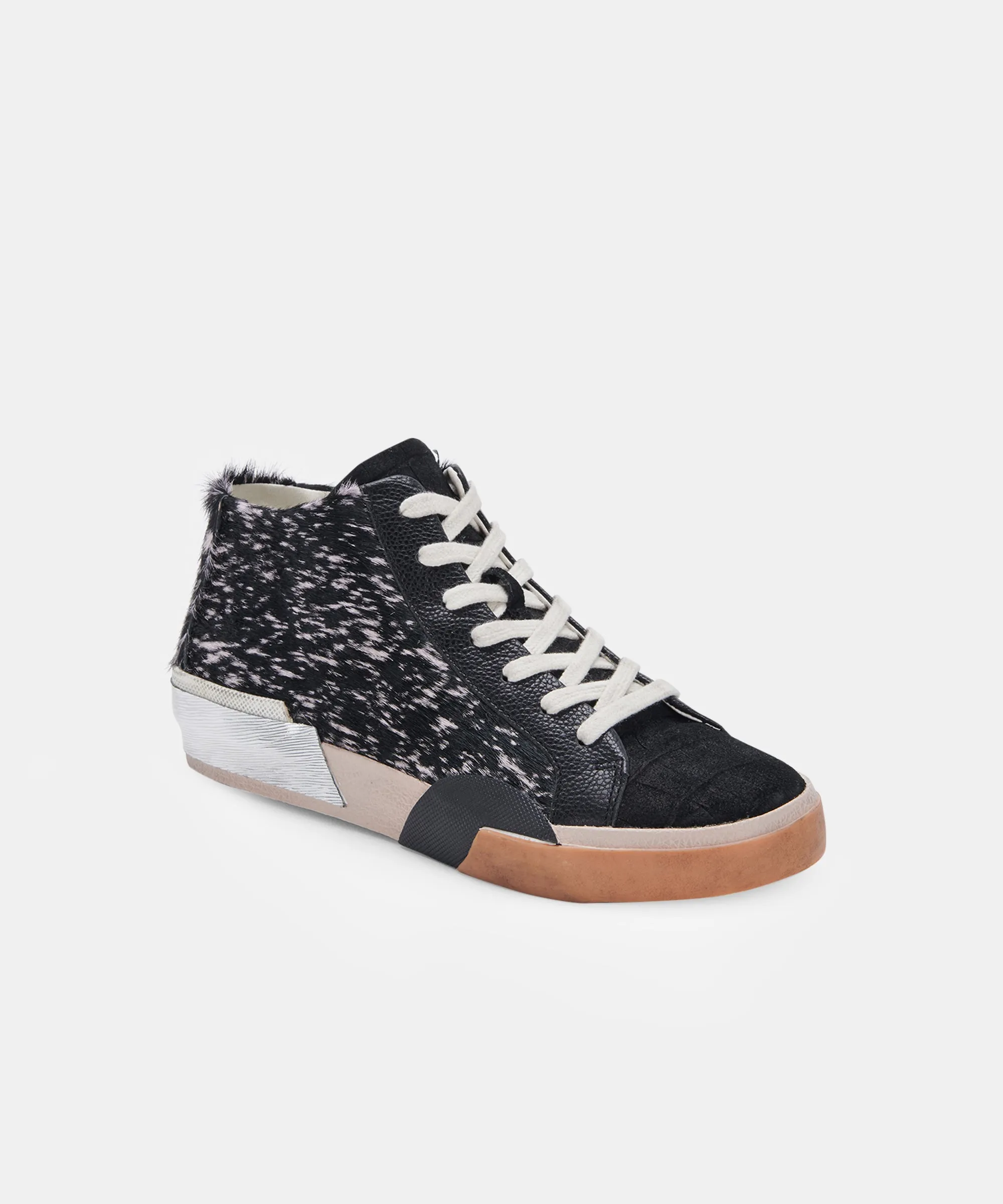 ZOEL SNEAKERS BLACK SPOTTED CALF HAIR re:vita