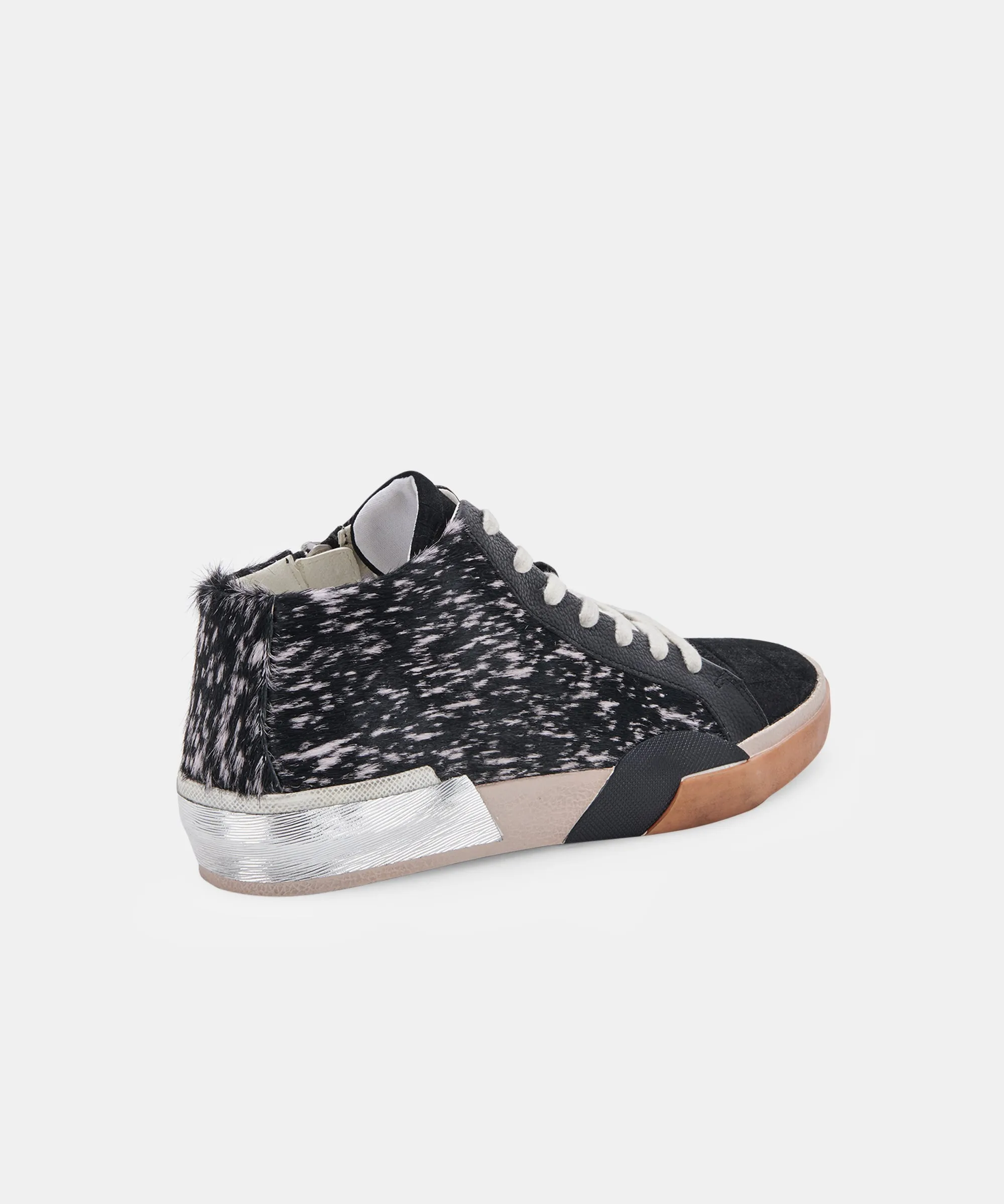 ZOEL SNEAKERS BLACK SPOTTED CALF HAIR re:vita