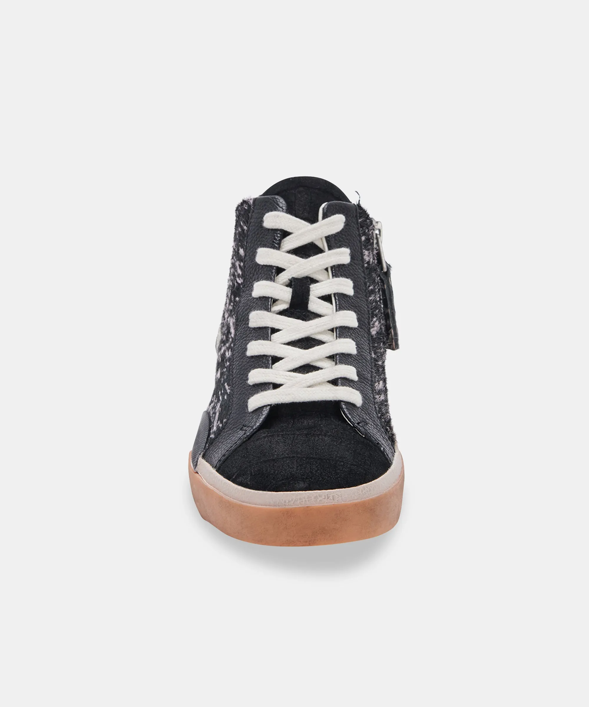 ZOEL SNEAKERS BLACK SPOTTED CALF HAIR re:vita